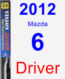 Driver Wiper Blade for 2012 Mazda 6 - Vision Saver