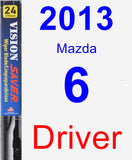 Driver Wiper Blade for 2013 Mazda 6 - Vision Saver