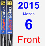 Front Wiper Blade Pack for 2015 Mazda 6 - Vision Saver
