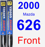 Front Wiper Blade Pack for 2000 Mazda 626 - Vision Saver