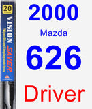 Driver Wiper Blade for 2000 Mazda 626 - Vision Saver