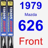 Front Wiper Blade Pack for 1979 Mazda 626 - Vision Saver