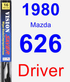 Driver Wiper Blade for 1980 Mazda 626 - Vision Saver