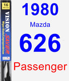 Passenger Wiper Blade for 1980 Mazda 626 - Vision Saver