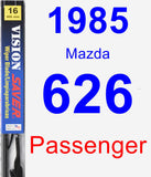 Passenger Wiper Blade for 1985 Mazda 626 - Vision Saver