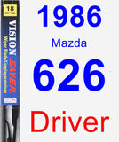 Driver Wiper Blade for 1986 Mazda 626 - Vision Saver