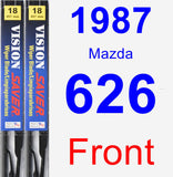 Front Wiper Blade Pack for 1987 Mazda 626 - Vision Saver