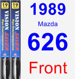 Front Wiper Blade Pack for 1989 Mazda 626 - Vision Saver