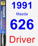 Driver Wiper Blade for 1991 Mazda 626 - Vision Saver
