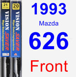 Front Wiper Blade Pack for 1993 Mazda 626 - Vision Saver