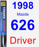 Driver Wiper Blade for 1998 Mazda 626 - Vision Saver