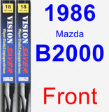 Front Wiper Blade Pack for 1986 Mazda B2000 - Vision Saver