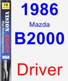 Driver Wiper Blade for 1986 Mazda B2000 - Vision Saver