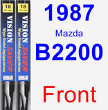 Front Wiper Blade Pack for 1987 Mazda B2200 - Vision Saver