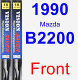 Front Wiper Blade Pack for 1990 Mazda B2200 - Vision Saver