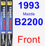 Front Wiper Blade Pack for 1993 Mazda B2200 - Vision Saver