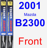 Front Wiper Blade Pack for 2001 Mazda B2300 - Vision Saver