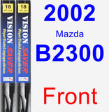 Front Wiper Blade Pack for 2002 Mazda B2300 - Vision Saver