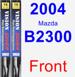 Front Wiper Blade Pack for 2004 Mazda B2300 - Vision Saver