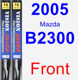 Front Wiper Blade Pack for 2005 Mazda B2300 - Vision Saver