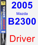 Driver Wiper Blade for 2005 Mazda B2300 - Vision Saver