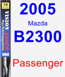 Passenger Wiper Blade for 2005 Mazda B2300 - Vision Saver