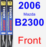 Front Wiper Blade Pack for 2006 Mazda B2300 - Vision Saver