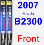 Front Wiper Blade Pack for 2007 Mazda B2300 - Vision Saver