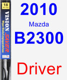 Driver Wiper Blade for 2010 Mazda B2300 - Vision Saver