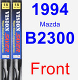 Front Wiper Blade Pack for 1994 Mazda B2300 - Vision Saver