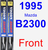 Front Wiper Blade Pack for 1995 Mazda B2300 - Vision Saver