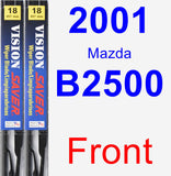 Front Wiper Blade Pack for 2001 Mazda B2500 - Vision Saver