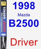 Driver Wiper Blade for 1998 Mazda B2500 - Vision Saver