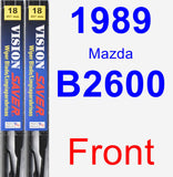 Front Wiper Blade Pack for 1989 Mazda B2600 - Vision Saver