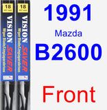 Front Wiper Blade Pack for 1991 Mazda B2600 - Vision Saver