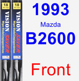 Front Wiper Blade Pack for 1993 Mazda B2600 - Vision Saver