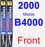 Front Wiper Blade Pack for 2000 Mazda B4000 - Vision Saver