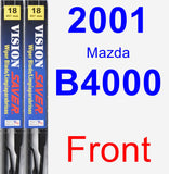 Front Wiper Blade Pack for 2001 Mazda B4000 - Vision Saver