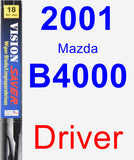 Driver Wiper Blade for 2001 Mazda B4000 - Vision Saver