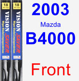 Front Wiper Blade Pack for 2003 Mazda B4000 - Vision Saver