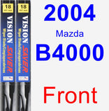 Front Wiper Blade Pack for 2004 Mazda B4000 - Vision Saver