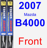 Front Wiper Blade Pack for 2007 Mazda B4000 - Vision Saver