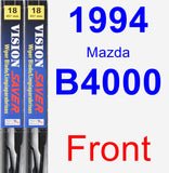 Front Wiper Blade Pack for 1994 Mazda B4000 - Vision Saver