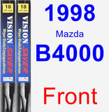 Front Wiper Blade Pack for 1998 Mazda B4000 - Vision Saver