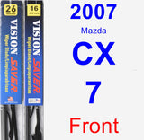 Front Wiper Blade Pack for 2007 Mazda CX-7 - Vision Saver