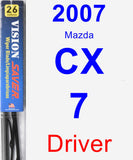 Driver Wiper Blade for 2007 Mazda CX-7 - Vision Saver
