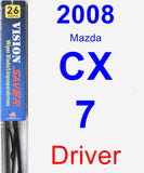 Driver Wiper Blade for 2008 Mazda CX-7 - Vision Saver