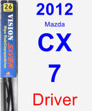 Driver Wiper Blade for 2012 Mazda CX-7 - Vision Saver