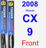 Front Wiper Blade Pack for 2008 Mazda CX-9 - Vision Saver
