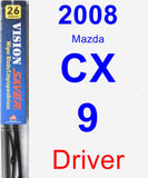 Driver Wiper Blade for 2008 Mazda CX-9 - Vision Saver